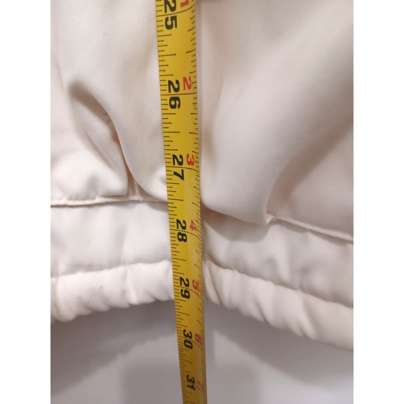 IZZI Rothschild FOX FUR Detachable Hood Parka Jacket Womens Size S Ivory Vintage - Picture 14 of 16